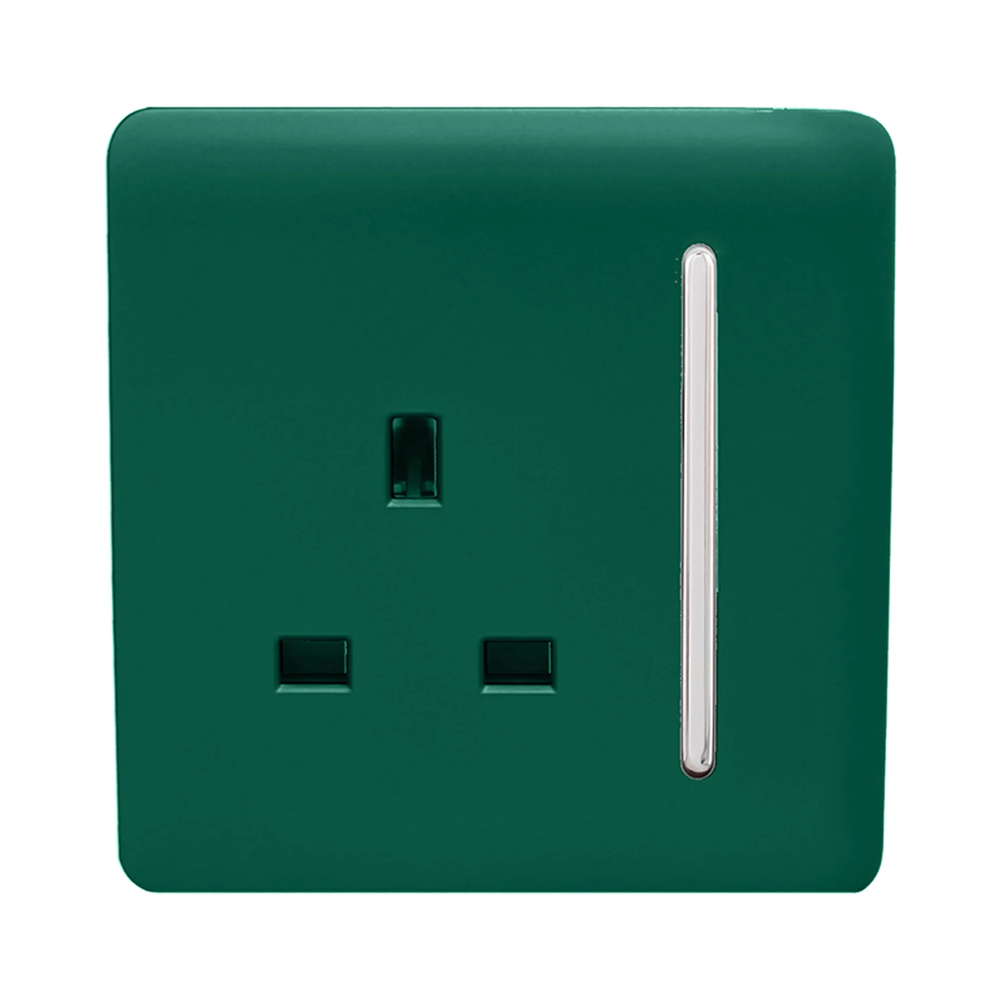 ART-SKT13DG  1 Gang 13Amp Switched Single Socket Dark Green
